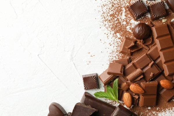 Фото шоколада для презентации внизу