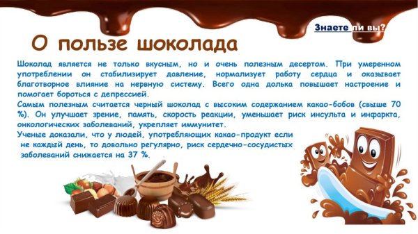 Польза шоколада картинки