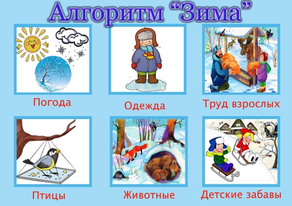 Алгоритм зима для детского сада