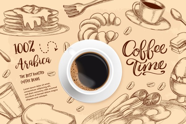 Фон для листовки кофейни