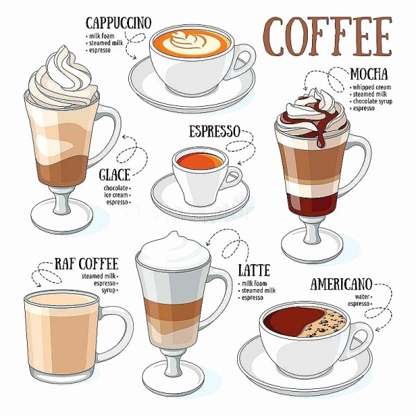 Эспрессо капучино латте РАФ