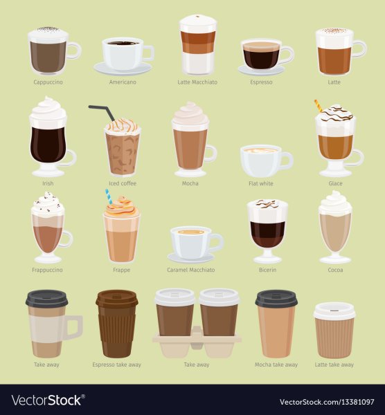 Фраппе , капучино, латте, эспрессо