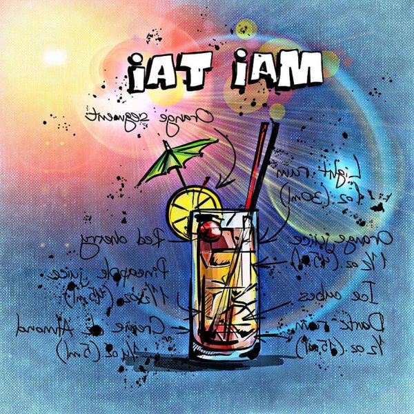 Mai-tai коктейль рисунок