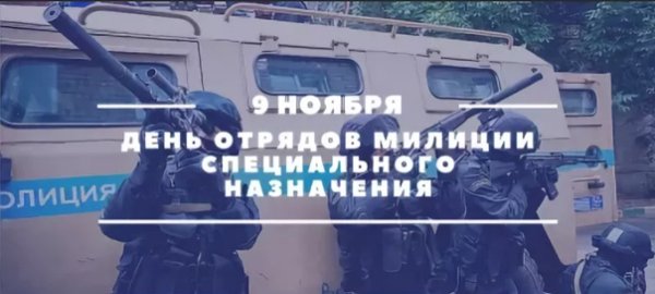 День отрядов милиции специального назначения 9 ноября