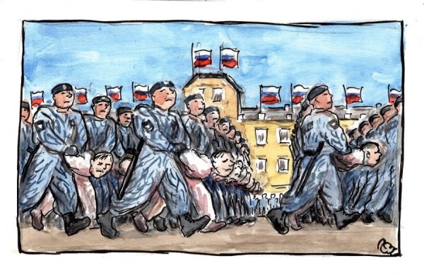 ОМОН Россия карикатура