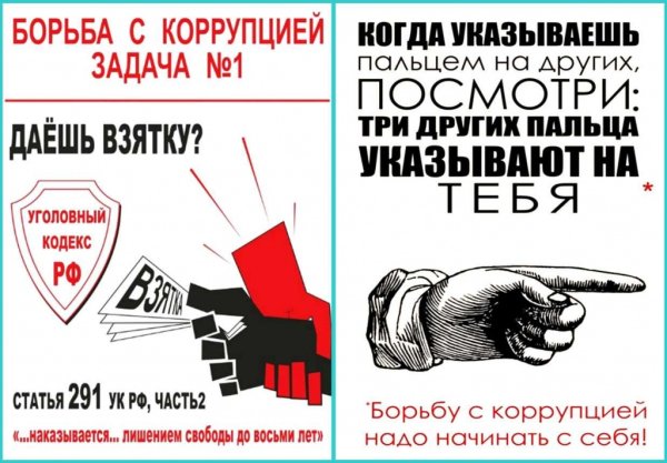 Плакат борьба с коррупцией