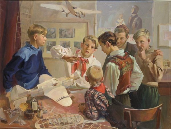 Цветков Виктор Александрович «прием в пионеры» 1951