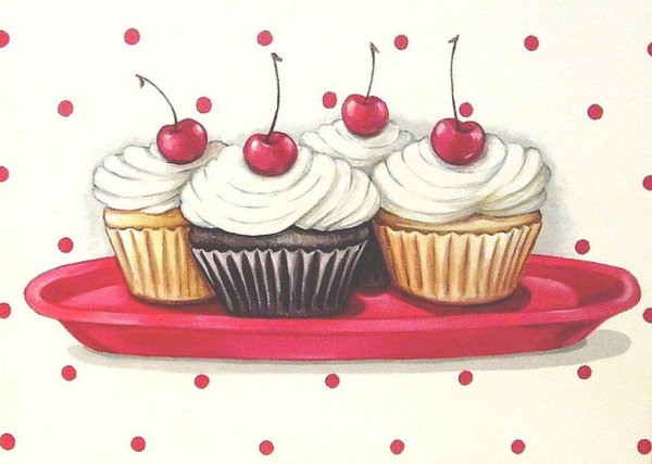 Картина на кухню пирожные