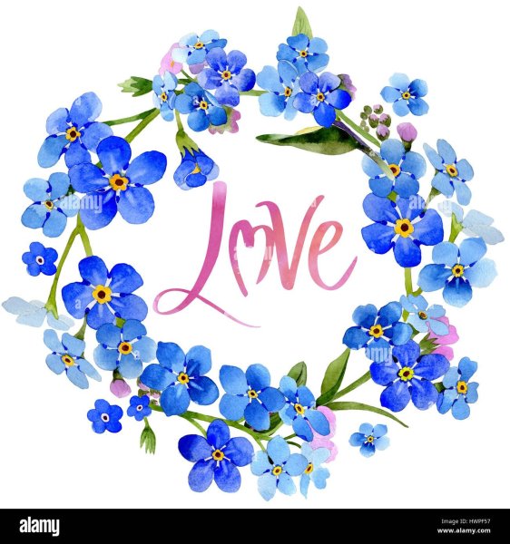 Открытка с незабудками ко Дню матери