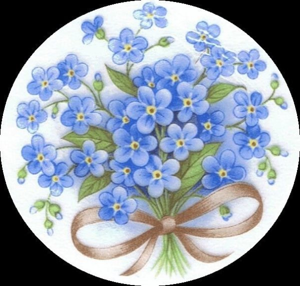 Торт с незабудками