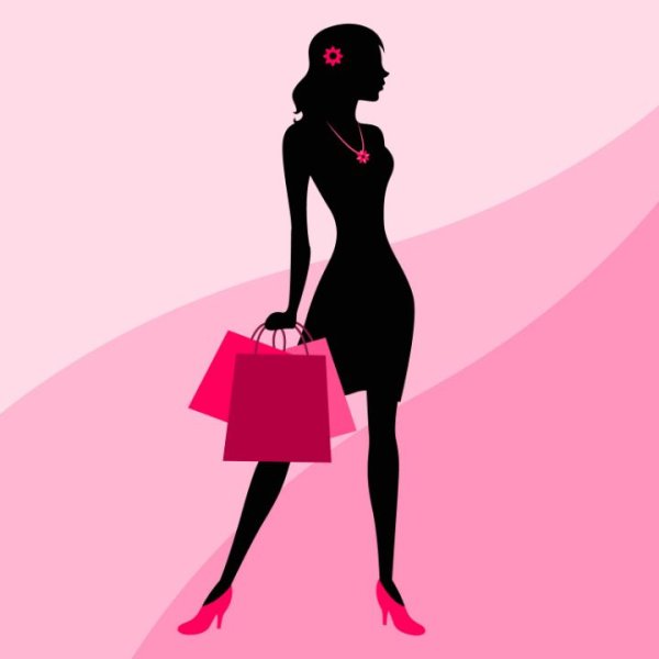 Силуэт модной женщины