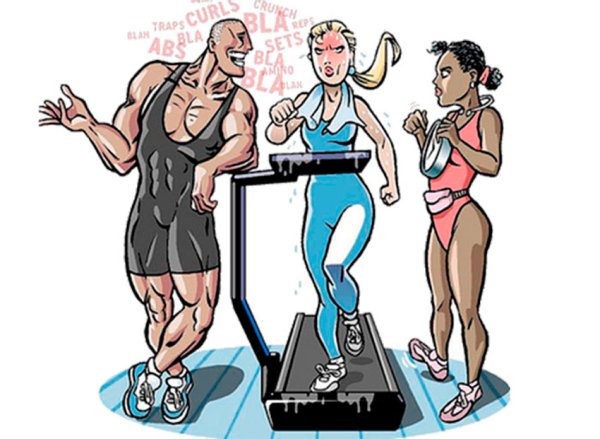 Карикатуры в тренажерном зале