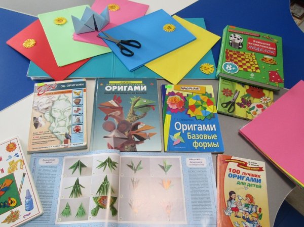 Книжная выставка по оригами