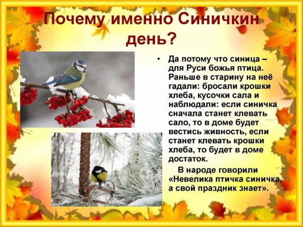 Синичкин день