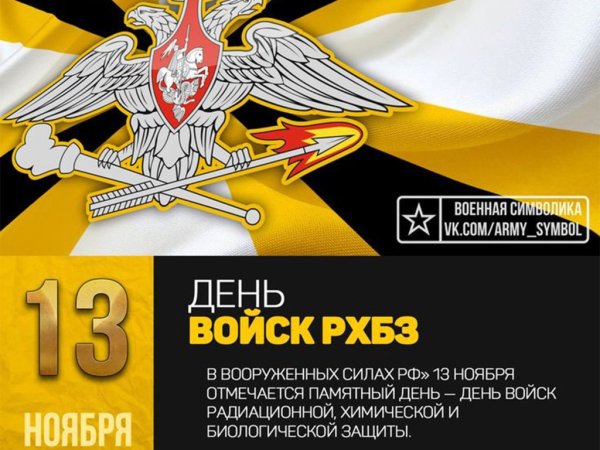 13 Ноября день войск РХБ защиты