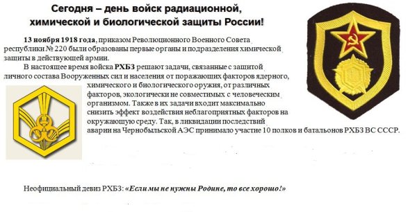 День защиты войск радиационной химической и биологической защиты