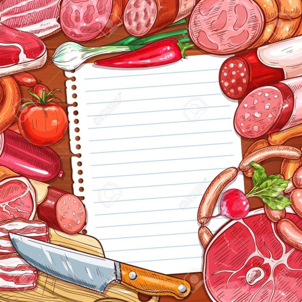 Рамка из колбасных изделий