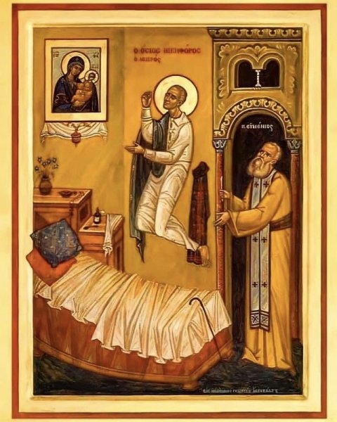 Икона преподобного Никифора прокаженного