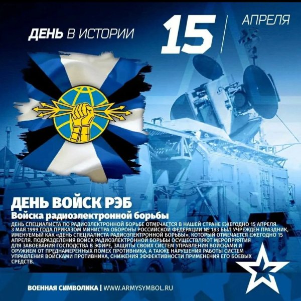 15 Апреля день специалиста по радиоэлектронной борьбе РЭБ