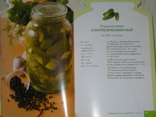 Огурцы резанные консервированные ГОСТ