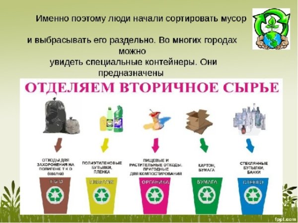 Сортировка мусора схема