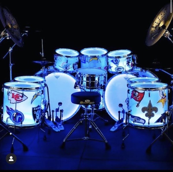 Барабаны на сцене