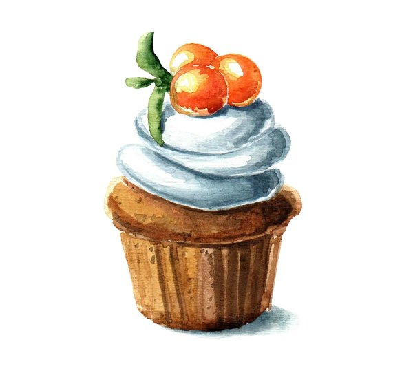 Пироженки акварелью