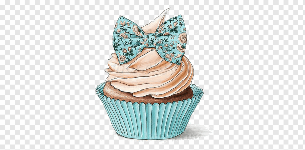 Нарисованные сладости на белом фоне