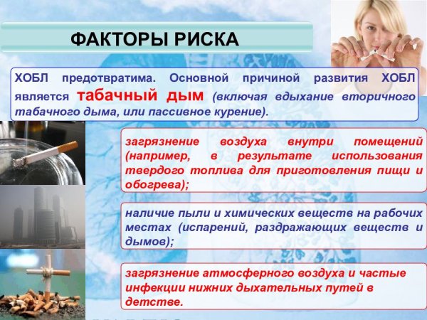 Факторы риска развития хронической обструктивной болезни легких