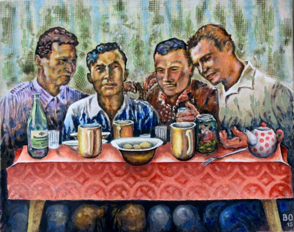 Праздничное застолье в Советской живописи