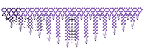 Бисероплетение ажурная сетка