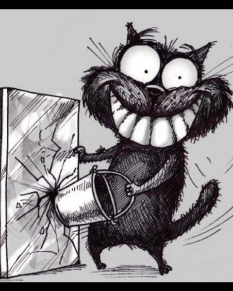 Кот карикатура