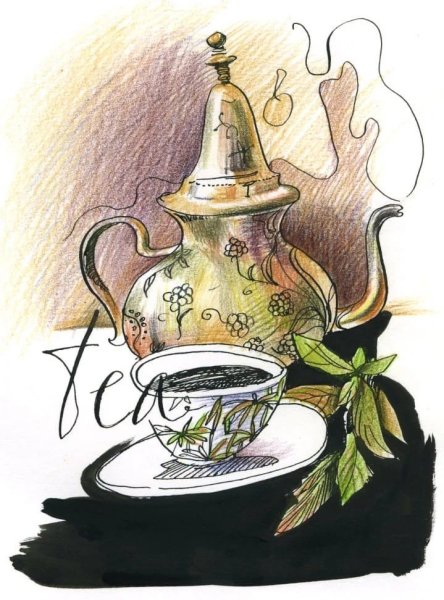 Иллюстрации с чаем
