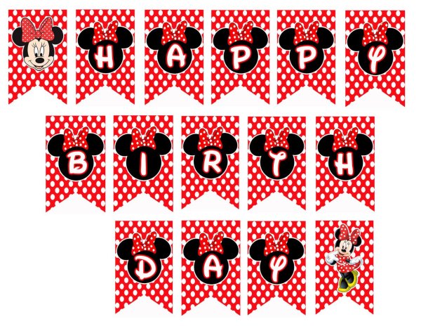 Растяжка с днем рождения Микки Маус