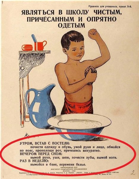 Советские плакаты про гигиену