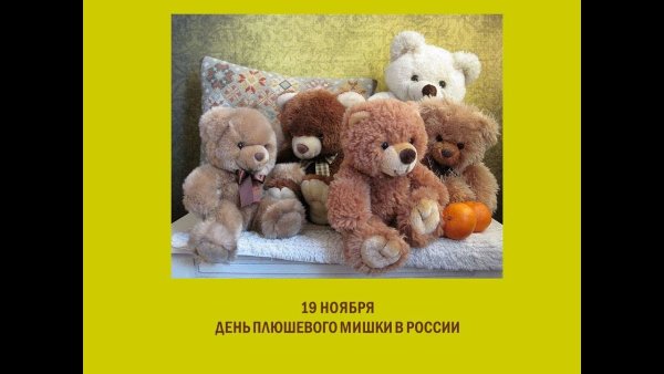 День плюшевого мишки в России 19 ноября