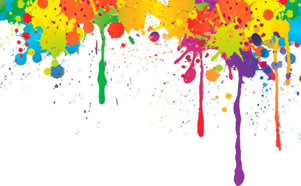 Краски на белом фоне