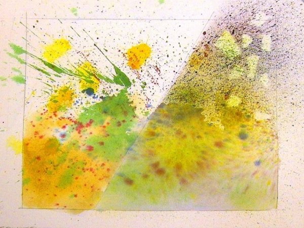 Набрызг техника живописи