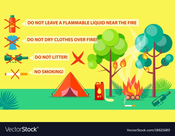 Плакат с правилами кемпинга