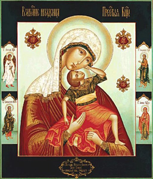 Икона Взыграние младенца Угрешская Божией матери