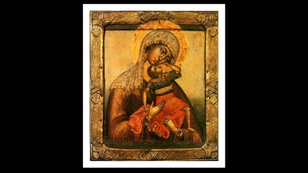 Угрешский монастырь икона Божьей матери Взыграние младенца