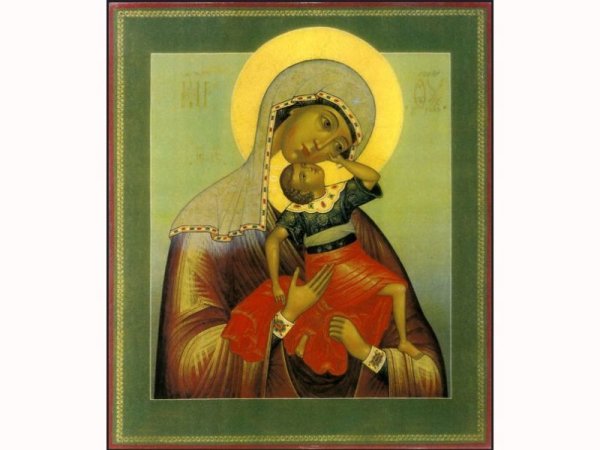 Икона Богоматери Взыграние младенца