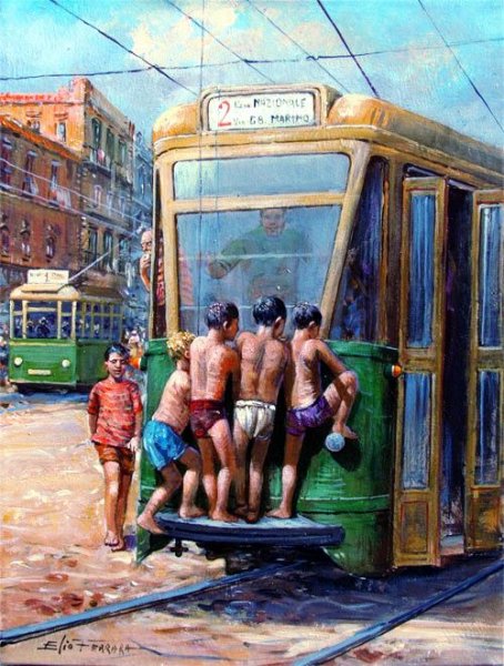 Картина трамвай Адливанкин