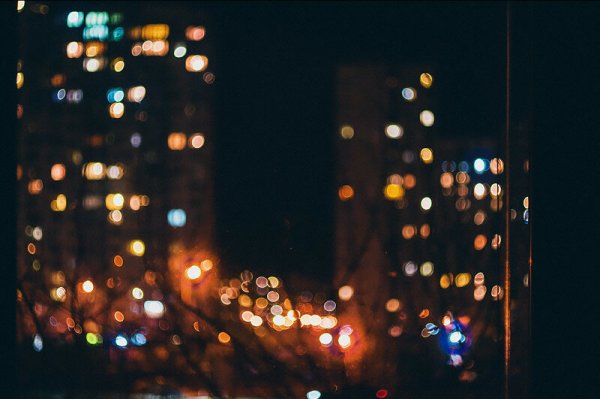 Светящиеся вечером окошки