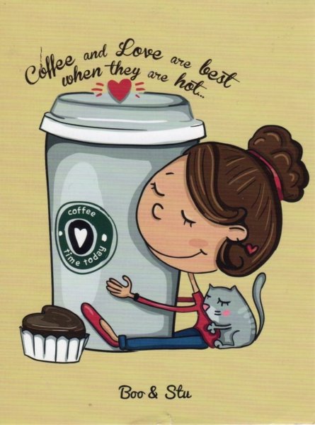 Иллюстрация пьют кофе