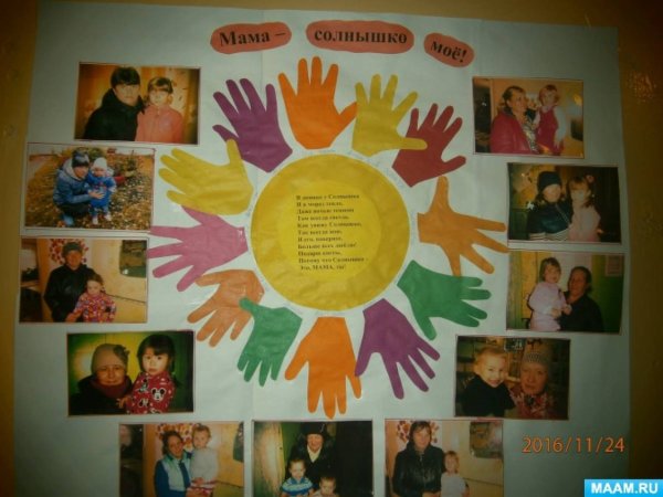 Фотоколлаж ко Дню матери для детского сада