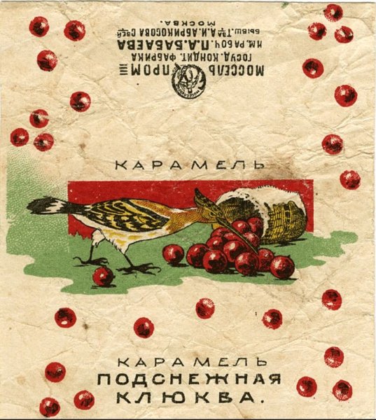 Этикетки советских конфет