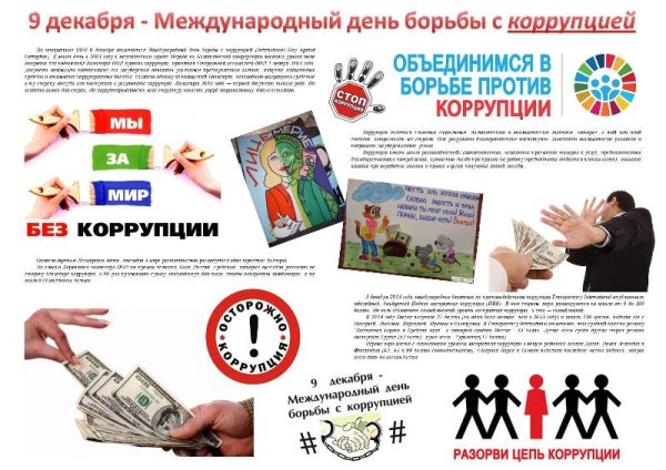 Международный день борьбы с коррупцией плакат