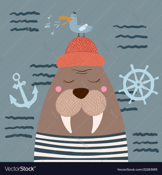 Аппликация морж