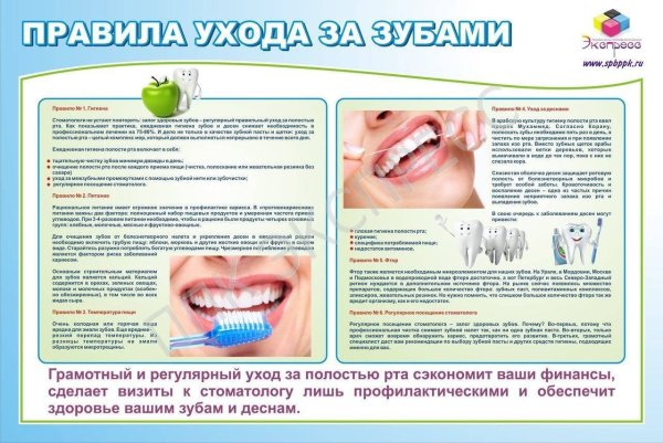 Гигиена зубов и ротовой полости памятка